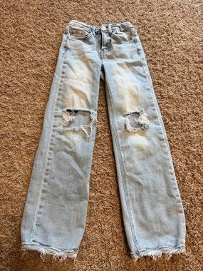 Light Blue Distressed girls Jeans